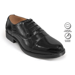 Black PU Leather Uniform Cadet Formal Shoes Men FPA731D11